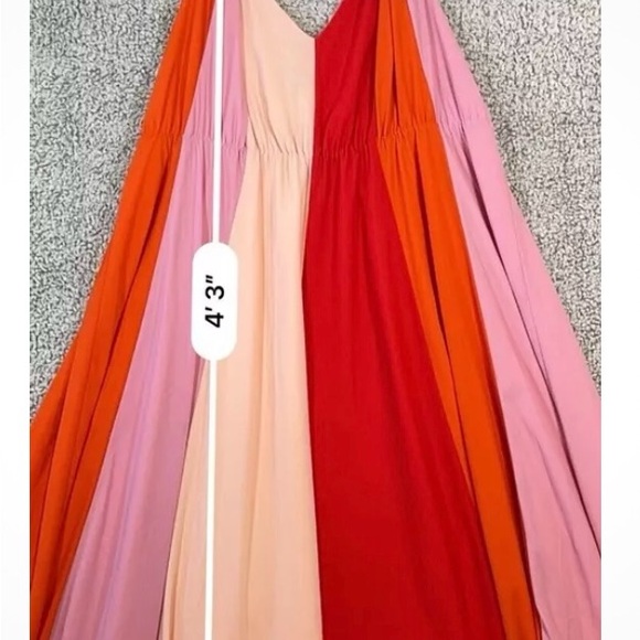 Gorgeous Vibrant Elegant ELOQUII Pink and Red Parachute Plus Size Dress Size 22 - Picture 3 of 5